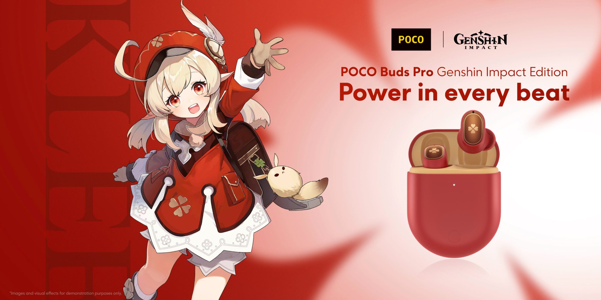 オーディオ機器 イヤフォン クレーコラボイヤホンのグローバル版『POCO Buds Pro Genshin Impact 